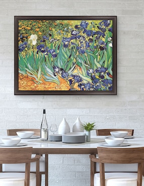 Cuadro decorativo Van Gogh – Jardín de iris de Portfolio Arts Group técnica mixta Cuadros Jr