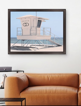 Cuadro decorativo Torre de salvavidas lujosa de Willow Brook Fine Art técnica mixta Cuadros Jr