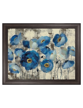 Cuadro decorativo Floral aguamarina de Silvia Vassileva técnica mixta Cuadros Jr