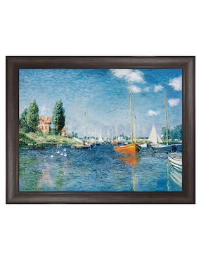 Cuadro decorativo Monet – Barcos rojos en Argenteuil de Portfolio Arts Group técnica mixta Cuadros Jr