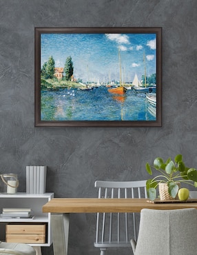 Cuadro decorativo Monet – Barcos rojos en Argenteuil de Portfolio Arts Group técnica mixta Cuadros Jr