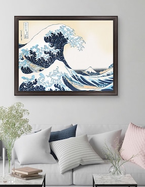 Cuadro decorativo Hokusai – La gran ola de Portfolio Arts Group técnica mixta Cuadros Jr