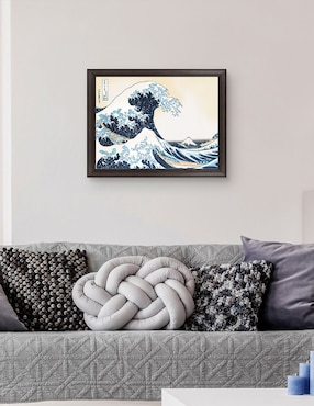 Cuadro decorativo Hokusai – La gran ola de Portfolio Arts Group técnica mixta Cuadros Jr