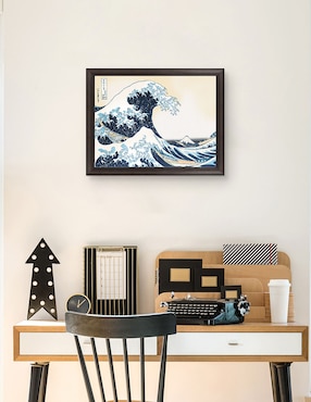 Cuadro decorativo Hokusai – La gran ola de Portfolio Arts Group técnica mixta Cuadros Jr