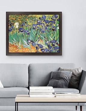 Cuadro decorativo Van Gogh – Jardín de iris de Portfolio Arts Group técnica mixta Cuadros Jr
