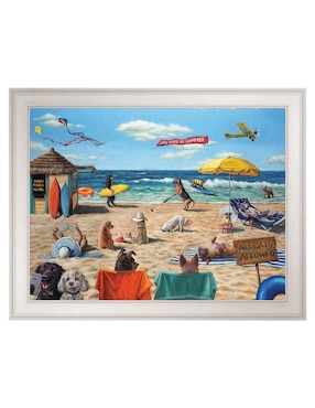 Cuadro decorativo Playa de perros de Lucia Heffernan técnica mixta Cuadros Jr