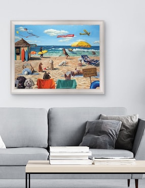 Cuadro decorativo Playa de perros de Lucia Heffernan técnica mixta Cuadros Jr