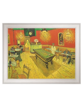 Cuadro decorativo Café nocturno con mesa de billar de Portfolio Arts Group técnica mixta Cuadros Jr