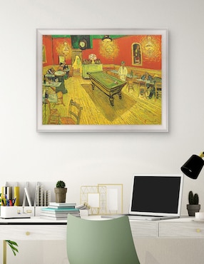 Cuadro decorativo Café nocturno con mesa de billar de Portfolio Arts Group técnica mixta Cuadros Jr