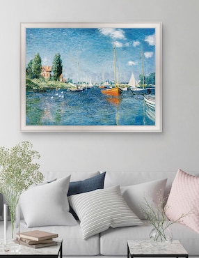 Cuadro decorativo Monet – Barcos rojos en Argenteuil de Portfolio Arts Group técnica mixta Cuadros Jr