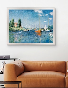 Cuadro decorativo Monet – Barcos rojos en Argenteuil de Portfolio Arts Group técnica mixta Cuadros Jr