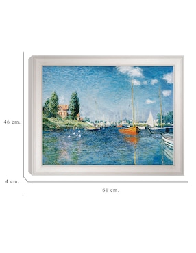 Cuadro decorativo Monet – Barcos rojos en Argenteuil de Portfolio Arts Group técnica mixta Cuadros Jr