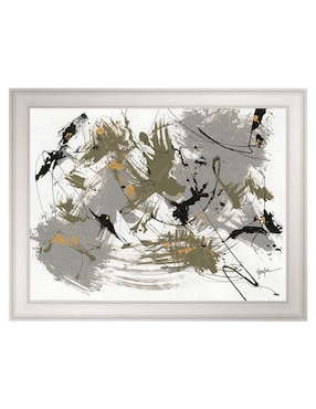 Cuadro decorativo Negro y dorado 1 de Dan Houston técnica mixta Cuadros Jr