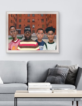 Cuadro decorativo Chicos del barrio – Hip hop de Manasseh Johnson técnica mixta Cuadros Jr