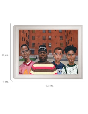 Cuadro decorativo Chicos del barrio – Hip hop de Manasseh Johnson técnica mixta Cuadros Jr