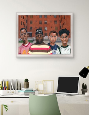 Cuadro decorativo Chicos del barrio – Hip hop de Manasseh Johnson técnica mixta Cuadros Jr