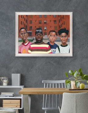Cuadro decorativo Chicos del barrio – Hip hop de Manasseh Johnson técnica mixta Cuadros Jr