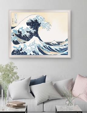 Cuadro decorativo Hokusai – La gran ola de Portfolio Arts Group técnica mixta Cuadros Jr