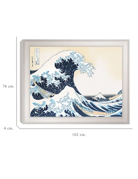 Cuadro decorativo Hokusai – La gran ola de Portfolio Arts Group técnica mixta Cuadros Jr