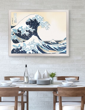 Cuadro decorativo Hokusai – La gran ola de Portfolio Arts Group técnica mixta Cuadros Jr