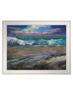 Cuadro decorativo Ondas a la luz de la luna de Michael Creese técnica mixta Cuadros Jr