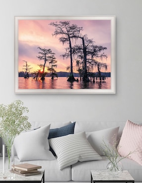 Cuadro decorativo Amanecer sobre el lago Palourde de Andy Crawford técnica mixta Cuadros Jr