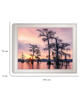 Cuadro decorativo Amanecer sobre el lago Palourde de Andy Crawford técnica mixta Cuadros Jr