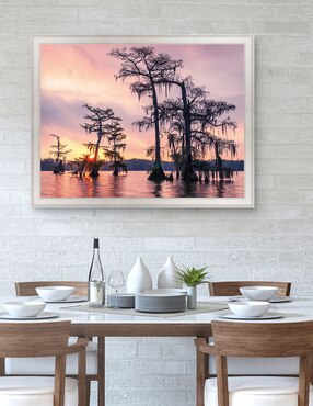 Cuadro decorativo Amanecer sobre el lago Palourde de Andy Crawford técnica mixta Cuadros Jr