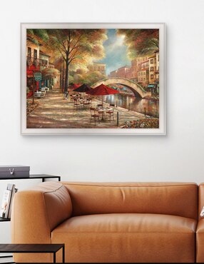 Cuadro decorativo Encanto del paseo del río de Ruane Manning técnica mixta Cuadros Jr