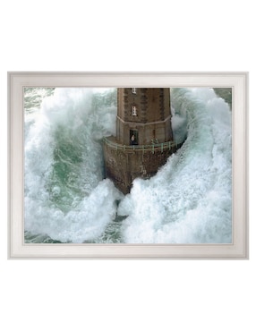 Cuadro decorativo Faros en la tormenta – La Jument de Jean Guichard técnica mixta Cuadros Jr