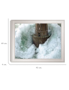 Cuadro decorativo Faros en la tormenta – La Jument de Jean Guichard técnica mixta Cuadros Jr