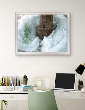 Cuadro decorativo Faros en la tormenta – La Jument de Jean Guichard técnica mixta Cuadros Jr