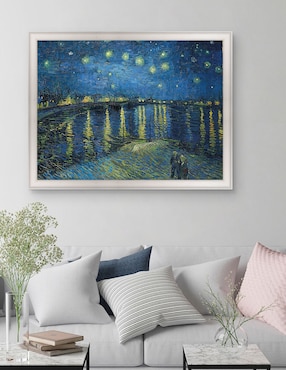 Cuadro decorativo Noche estrellada sobre el Ródano (1888) de Vincent van Gogh técnica mixta Cuadros Jr