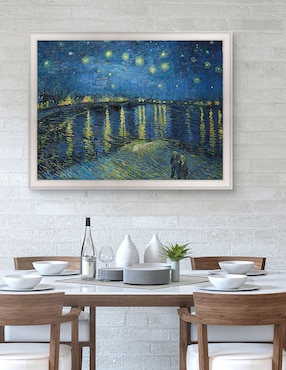 Cuadro decorativo Noche estrellada sobre el Ródano (1888) de Vincent van Gogh técnica mixta Cuadros Jr