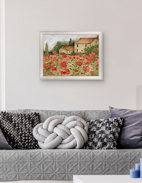 Cuadro decorativo Paisaje toscano de amapolas de Susan Winget técnica mixta Cuadros Jr