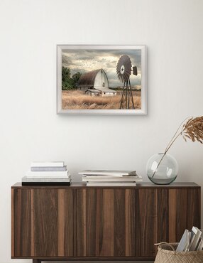 Cuadro decorativo Granja de la bahía Henderson de Lori Deiter técnica mixta Cuadros Jr