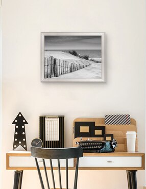 Cuadro decorativo Dunas en blanco y negro suave de DP Gallery técnica mixta Cuadros Jr