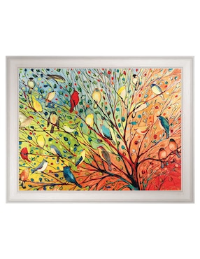 Cuadro decorativo 27 aves de Jennifer Lommers técnica mixta Cuadros Jr