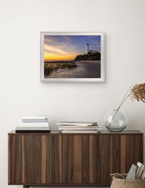 Cuadro decorativo Atardecer en el faro St Marks de Andy Crawford técnica mixta Cuadros Jr