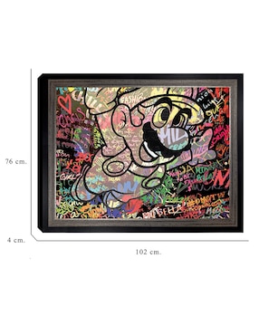 Cuadro decorativo Graffiti de Mario caricatura de The Pop Art Factory técnica mixta Cuadros Jr