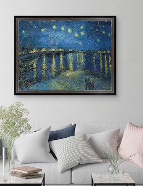 Cuadro decorativo Noche estrellada sobre el Ródano (1888) de Vincent Van Gogh técnica mixta Cuadros Jr