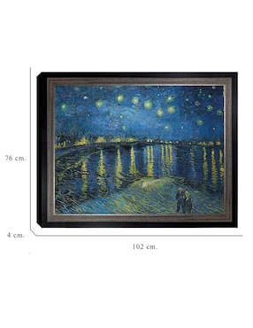 Cuadro decorativo Noche estrellada sobre el Ródano (1888) de Vincent Van Gogh técnica mixta Cuadros Jr