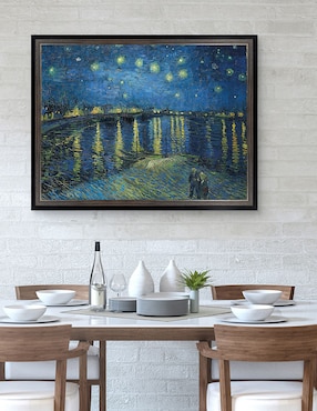 Cuadro decorativo Noche estrellada sobre el Ródano (1888) de Vincent Van Gogh técnica mixta Cuadros Jr