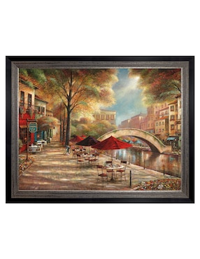 Cuadro decorativo Encanto del paseo del río de Ruane Manning técnica mixta Cuadros Jr