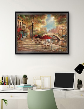 Cuadro decorativo Encanto del paseo del río de Ruane Manning técnica mixta Cuadros Jr