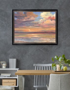 Cuadro decorativo Atardecer en Isla Coral de Paul Brent técnica mixta Cuadros Jr