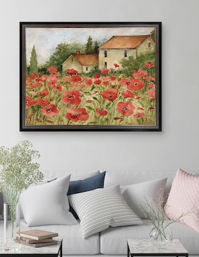 Cuadro decorativo Paisaje toscano de amapolas de Susan Winget técnica mixta Cuadros Jr