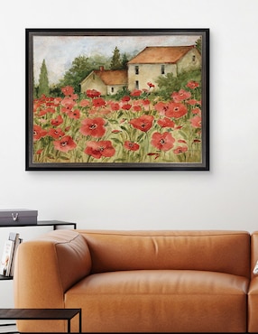 Cuadro decorativo Paisaje toscano de amapolas de Susan Winget técnica mixta Cuadros Jr
