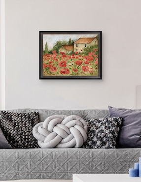 Cuadro decorativo Paisaje toscano de amapolas de Susan Winget técnica mixta Cuadros Jr
