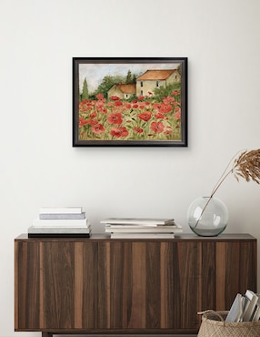 Cuadro decorativo Paisaje toscano de amapolas de Susan Winget técnica mixta Cuadros Jr